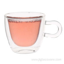 Hot sale 150ml glass cup with handle